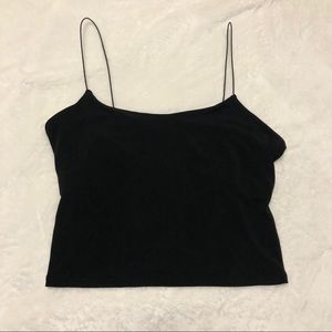 Leith black bungee strap tank top